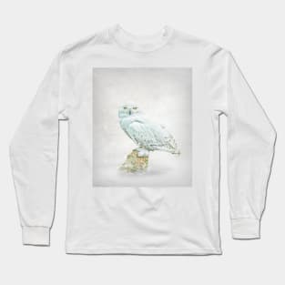 Snowy owl portrait Long Sleeve T-Shirt